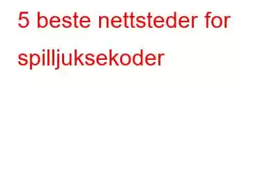 5 beste nettsteder for spilljuksekoder