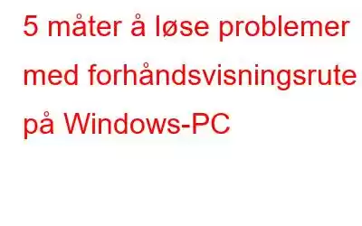 5 måter å løse problemer med forhåndsvisningsrute på Windows-PC