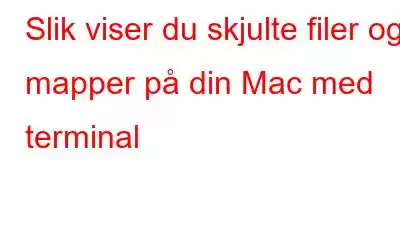 Slik viser du skjulte filer og mapper på din Mac med terminal