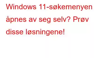 Windows 11-søkemenyen åpnes av seg selv? Prøv disse løsningene!