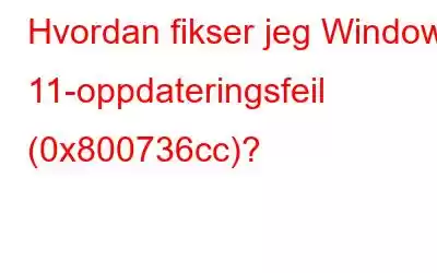 Hvordan fikser jeg Windows 11-oppdateringsfeil (0x800736cc)?