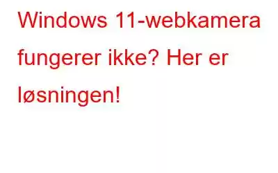 Windows 11-webkamera fungerer ikke? Her er løsningen!