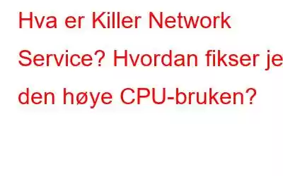 Hva er Killer Network Service? Hvordan fikser jeg den høye CPU-bruken?