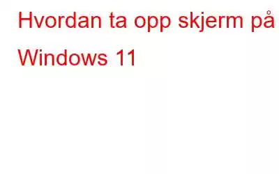 Hvordan ta opp skjerm på Windows 11