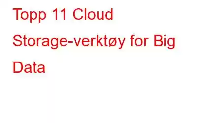 Topp 11 Cloud Storage-verktøy for Big Data