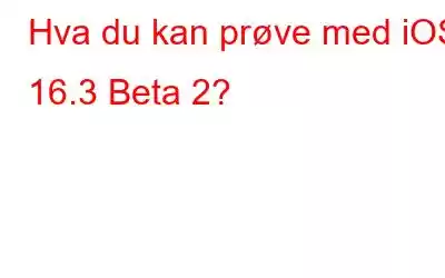 Hva du kan prøve med iOS 16.3 Beta 2?