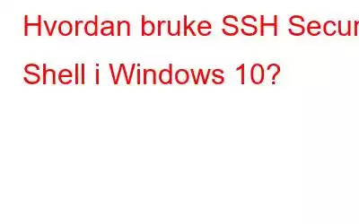 Hvordan bruke SSH Secure Shell i Windows 10?