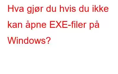 Hva gjør du hvis du ikke kan åpne EXE-filer på Windows?