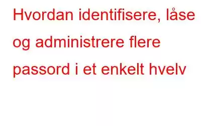 Hvordan identifisere, låse og administrere flere passord i et enkelt hvelv