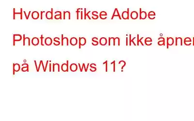 Hvordan fikse Adobe Photoshop som ikke åpner på Windows 11?