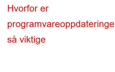 Hvorfor er programvareoppdateringer så viktige