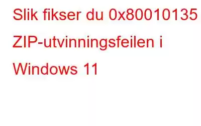 Slik fikser du 0x80010135 ZIP-utvinningsfeilen i Windows 11