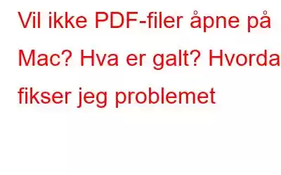 Vil ikke PDF-filer åpne på Mac? Hva er galt? Hvordan fikser jeg problemet