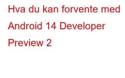 Hva du kan forvente med Android 14 Developer Preview 2