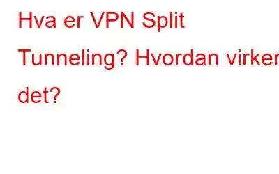 Hva er VPN Split Tunneling? Hvordan virker det?