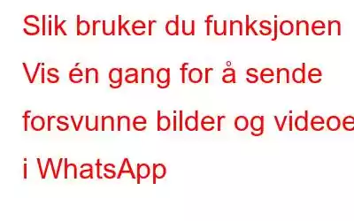 Slik bruker du funksjonen Vis én gang for å sende forsvunne bilder og videoer i WhatsApp