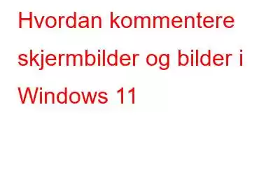 Hvordan kommentere skjermbilder og bilder i Windows 11