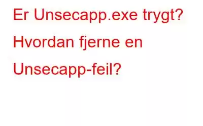 Er Unsecapp.exe trygt? Hvordan fjerne en Unsecapp-feil?