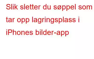 Slik sletter du søppel som tar opp lagringsplass i iPhones bilder-app