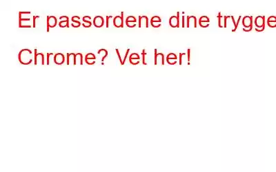 Er passordene dine trygge i Chrome? Vet her!