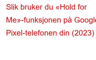 Slik bruker du «Hold for Me»-funksjonen på Google Pixel-telefonen din (2023)