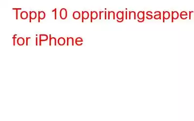 Topp 10 oppringingsapper for iPhone