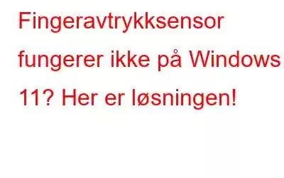 Fingeravtrykksensor fungerer ikke på Windows 11? Her er løsningen!