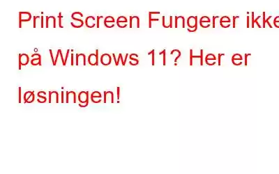 Print Screen Fungerer ikke på Windows 11? Her er løsningen!