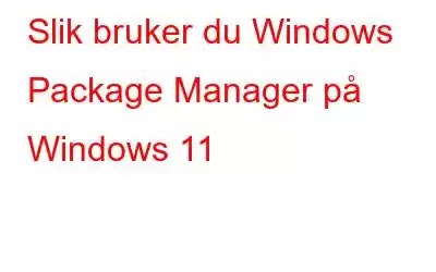 Slik bruker du Windows Package Manager på Windows 11