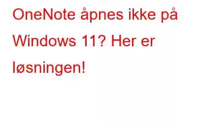 OneNote åpnes ikke på Windows 11? Her er løsningen!