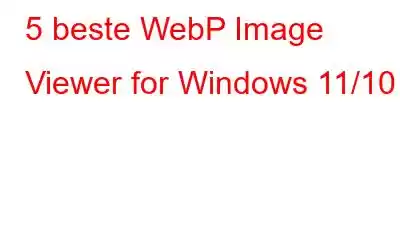 5 beste WebP Image Viewer for Windows 11/10