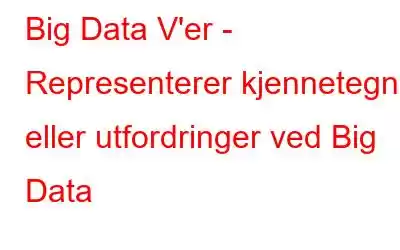 Big Data V'er - Representerer kjennetegn eller utfordringer ved Big Data